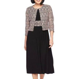 Jessica Howard 3/4 Sleeve Lace Sequins Jacket S 4